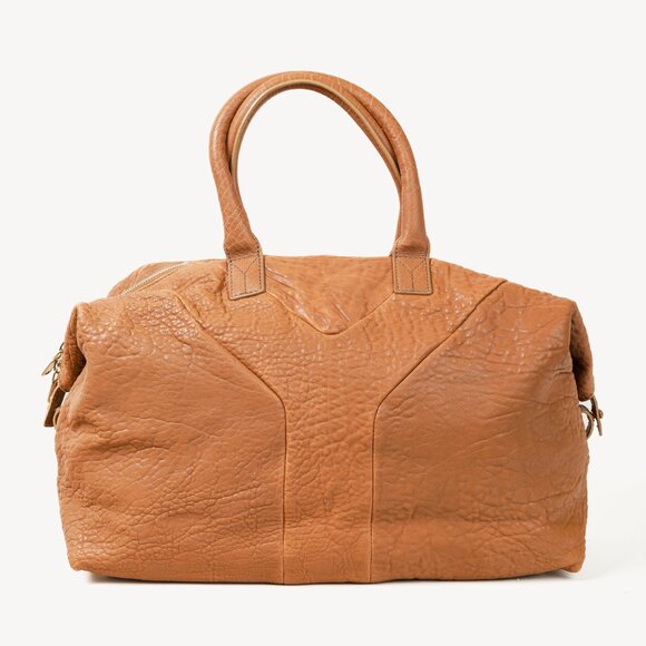 Yves Saint Laurent Easy Tan-Pebbled-Leather Handbag